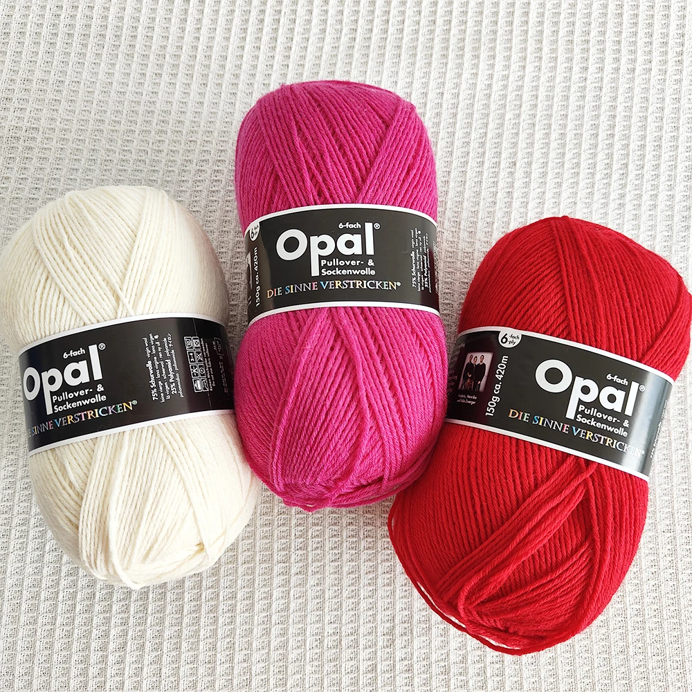 1*100g ball Opal wool yarn Uni 6ply yarn Sock Yarn 75% wool, 25% polyamide/ Nylon  socks knitting yarn