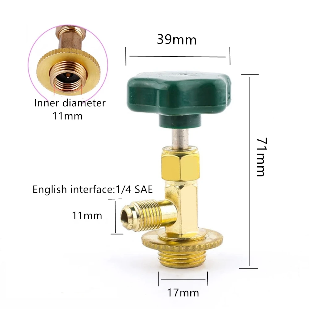 1PC Dispensing Valve Bottle Opener 1/4 SAE Connector Mayitr Refrigerant Bottle Can Tap for R12 R22 R6000a R134a R410a Gas image 6