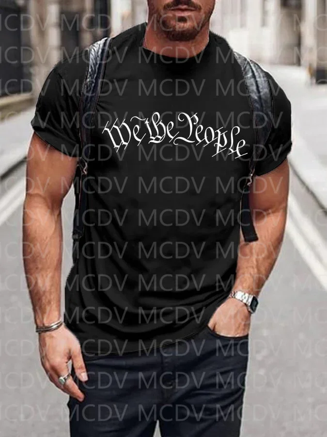 Summer Men's We The People Means Everyon Flag  T-Shirt The Colorful The Best He Him Hole LGBT 3D Printed T Shirt
