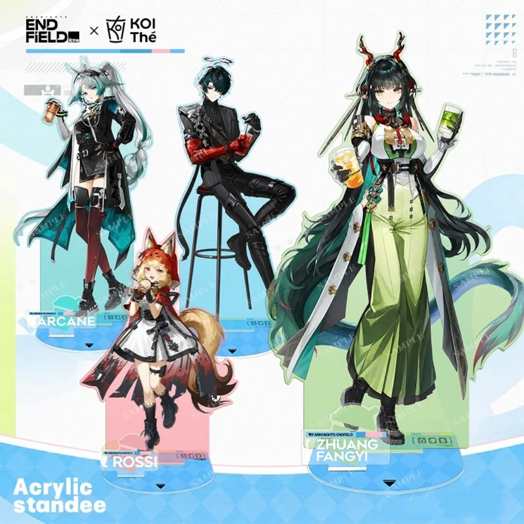 2026 New Arknights:Endfield KIO Double Character Stand Arcane Camille Rossi Cute Cartoon Desk Ornament Gift Anime Game Keychain
