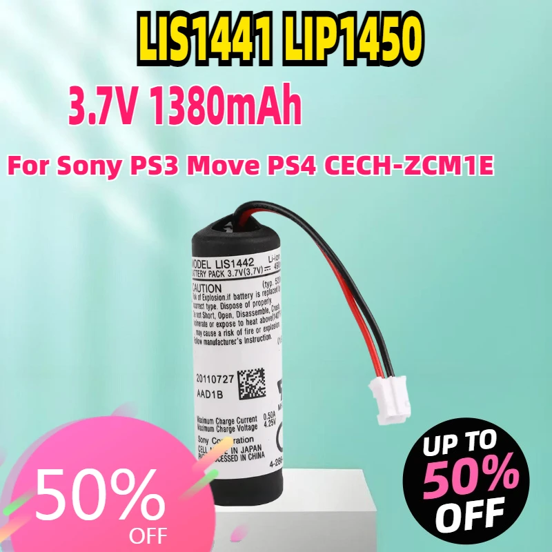 

3.7V 1380mAh Lithium Battery, Suitable for Sony PS3 Move PS4 Move Motion Controller Right CECH-ZCM1E LIS1441 LIP1450