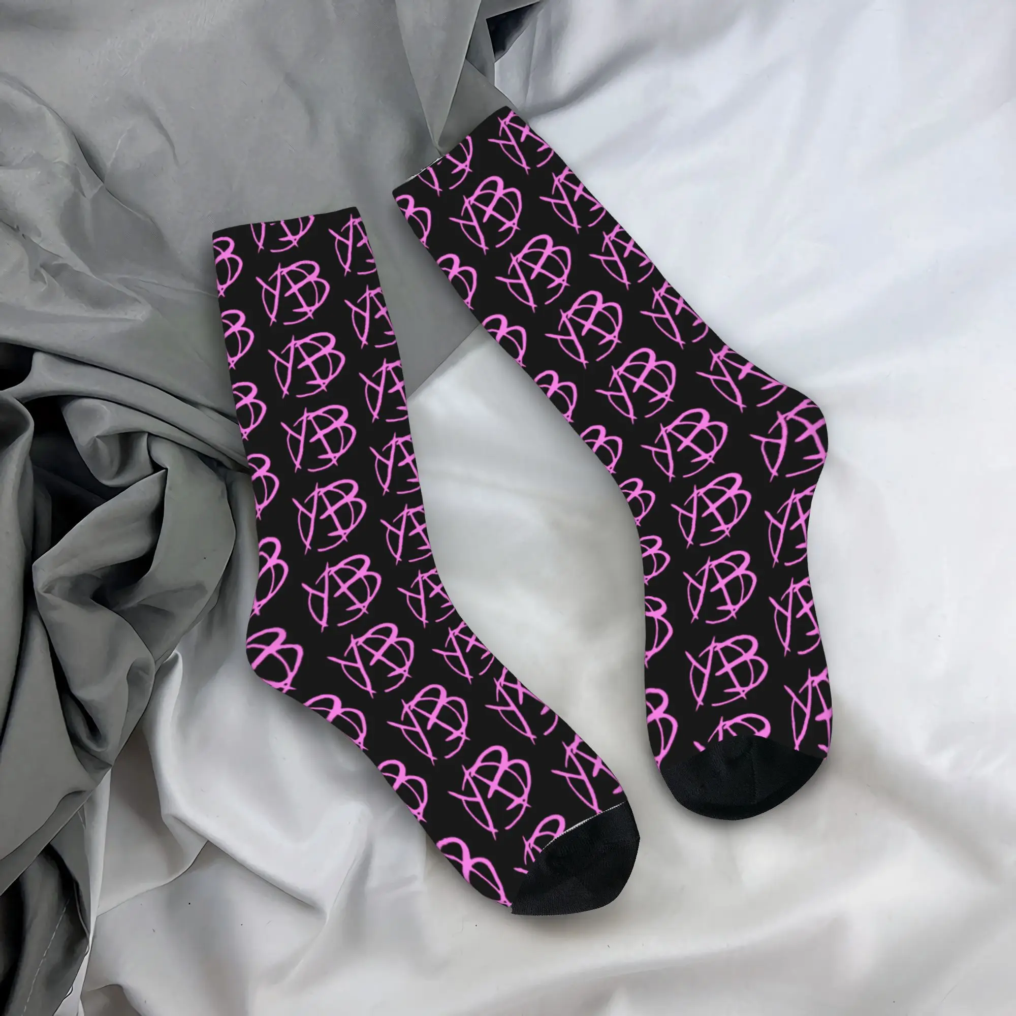 Yungblud  Socks Logo Harajuku Stockings Spring Anti-Slip Adults Men Socks High Quality Printed Cycling Socks