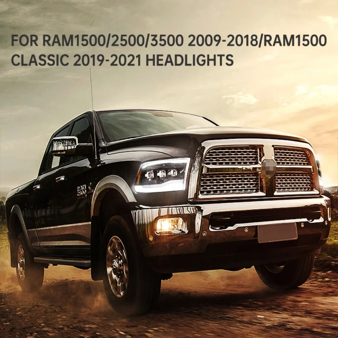 Car Headlight LED Head Lights Head Lamp CLASSIC Assembly Front Lamp For DODGE RAM 1500/2500/3500 2019-UP Headlights