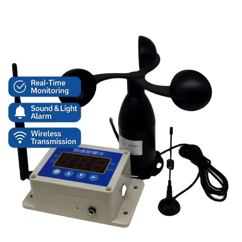 

Internet of Things Wireless Tower Crane Wind Cup Anemometer Alarm Wind Meter Wind Speed Sensor Weather Station