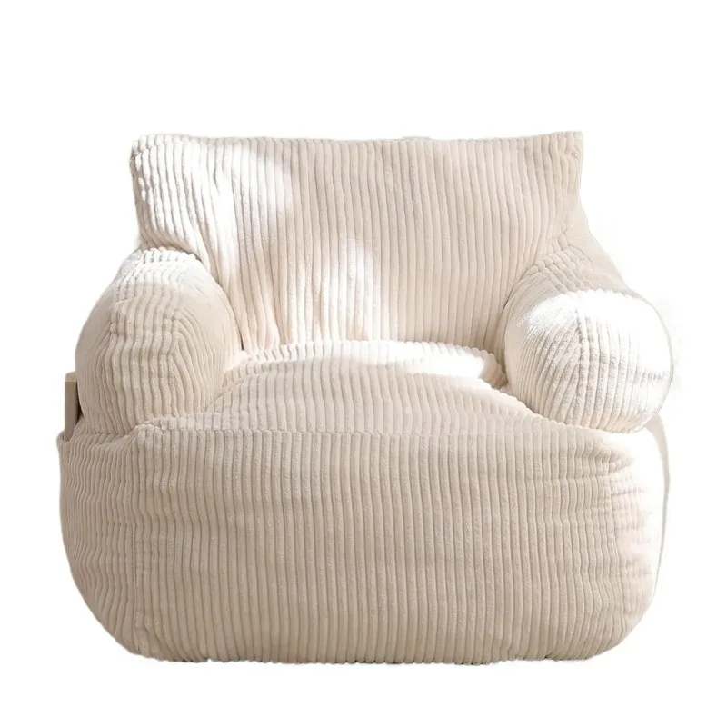 Corduroy Bean Bag Sofa with Foam Particles, Vacuum Compressible Leisure Chair for Kids