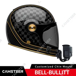 for BELL BULLITT Custom Aluminium Helmet Chin Mount fits GoPro Hero 12 11 10 9 Insta360 X4 X3 Ace pro DJI Action 3 4 Camera