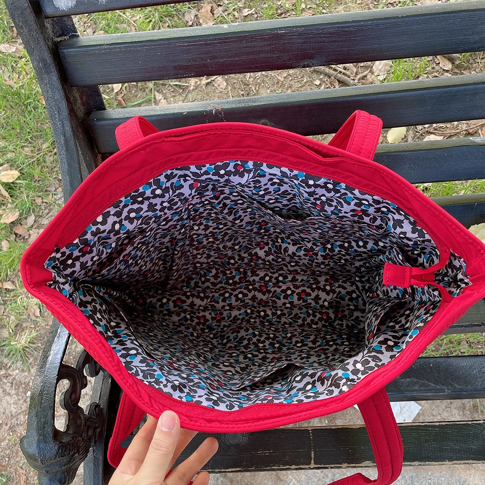 Borsa a tracolla da donna americana VB borsa a tracolla da donna in cotone con borsa leggera di grande capacità
