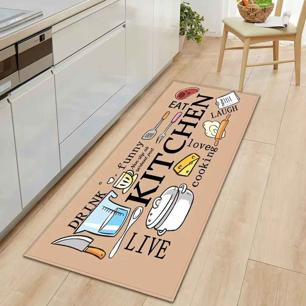 Kitchen Rug Durable Home Entrance Doormat High-end Kitchen Mats for Floor Waterproof House Hold Washable Non-slip Large Carpet