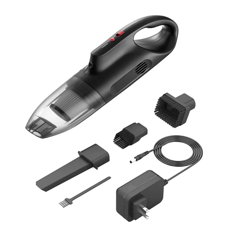 

Hand Vacuuming Cordless Rechargeable-10K PA Strong Suction Car Vacuum Cordless Rechargeable Black US Plug