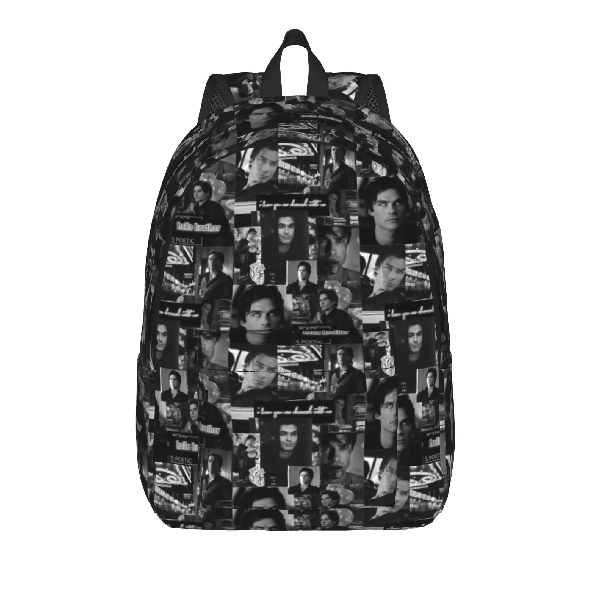 The Vampire Diaries Resuable Movie Backpack Damon Salvatore Travel Backpacks Youth Colorful Large High School Bags Rucksack