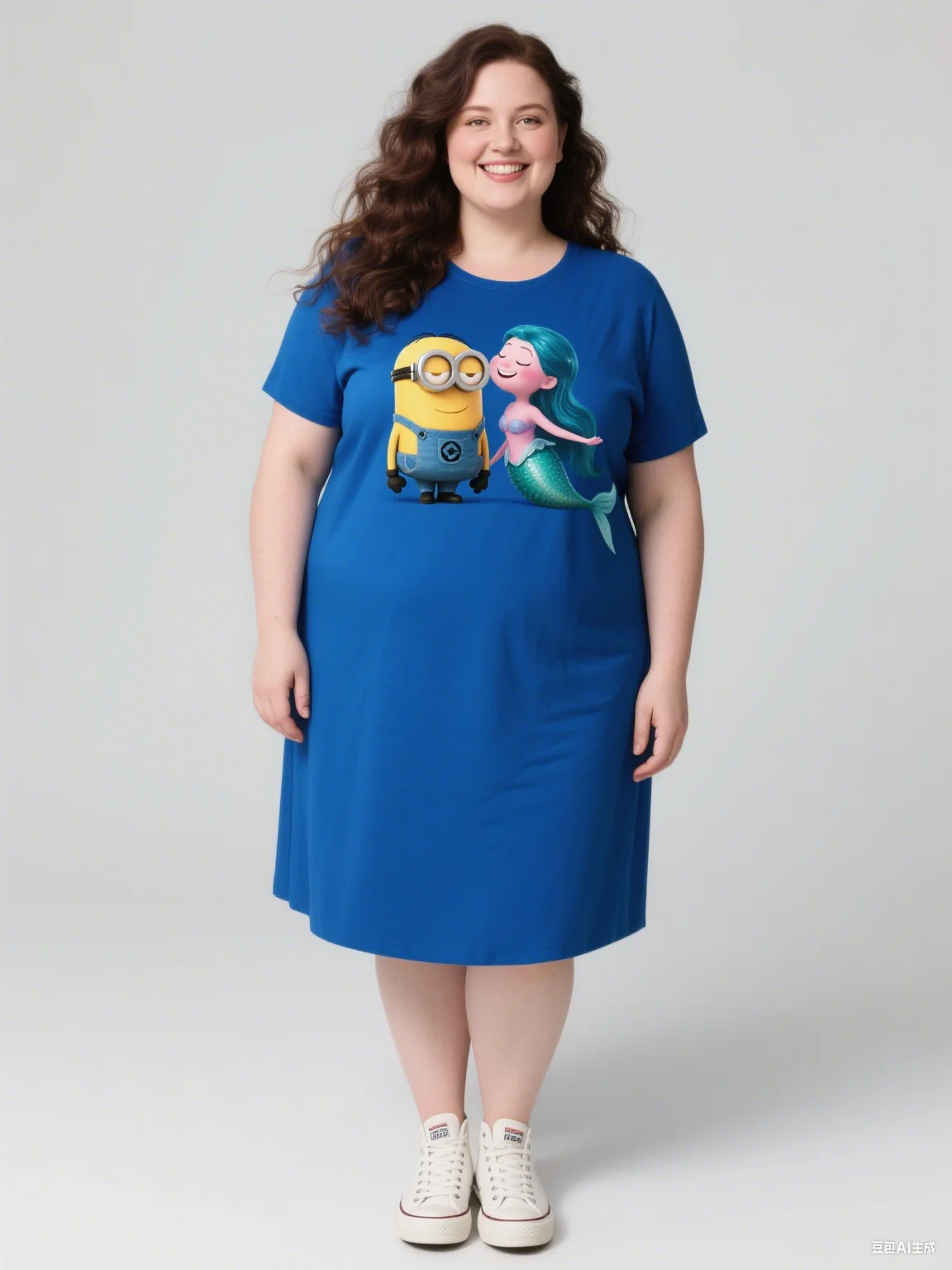 

Осень 2022, женское платье больших размеров на лето, прохладное и освежающее, с короткими рукавами, с камуфляжным принтом, Дисней, Миньоны, дышащее