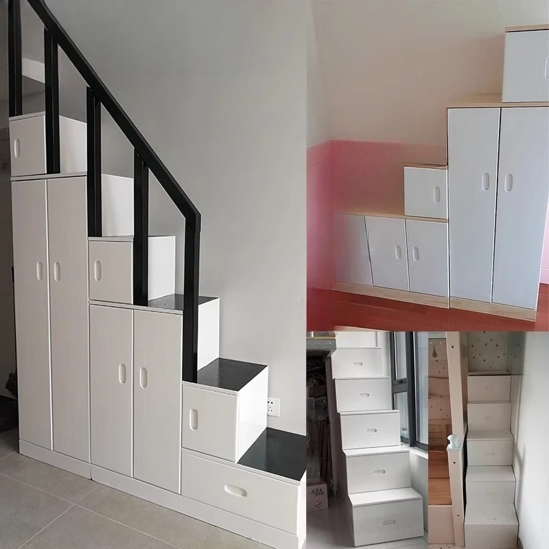 Solid wood stair cabinet, upper and lower bed drawer ladder cabinet, locker, attic ladder cabinet stair storage ladder cabinet
