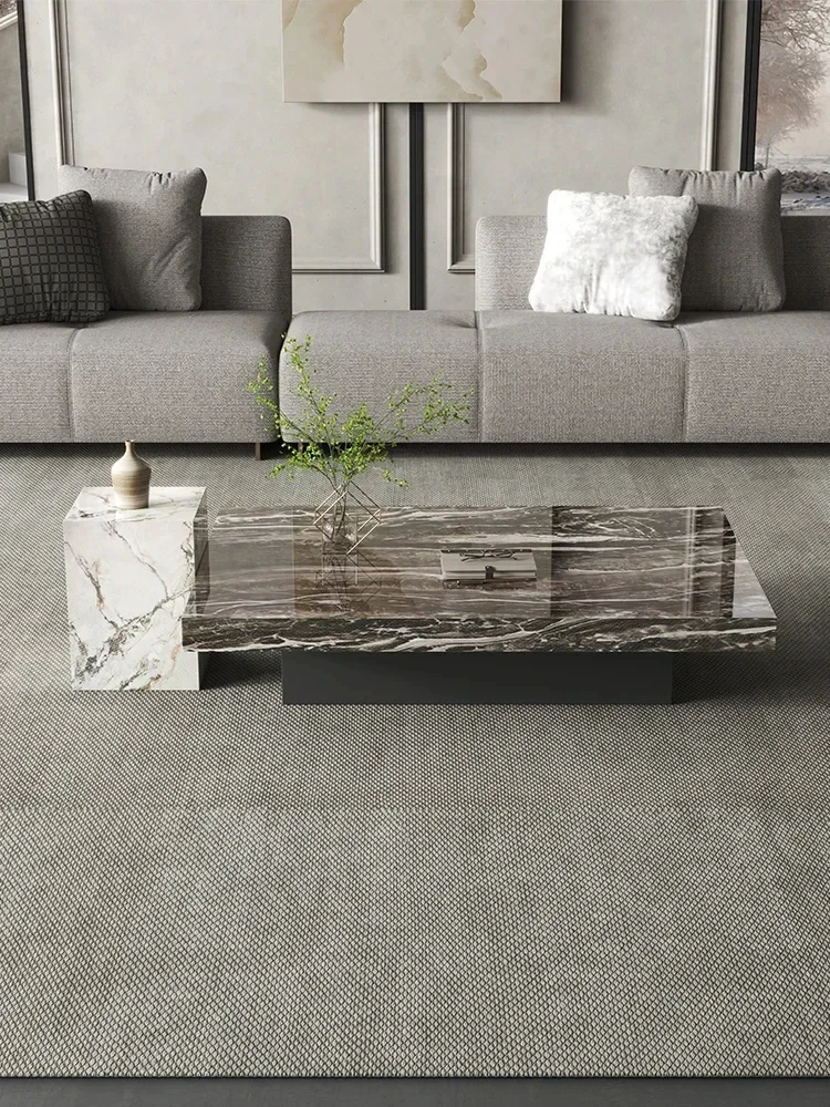 CX208ED Living Room Simple Square Combination Marble Tea Table Minimalist Italian Light Luxury Silent Style Tea Table