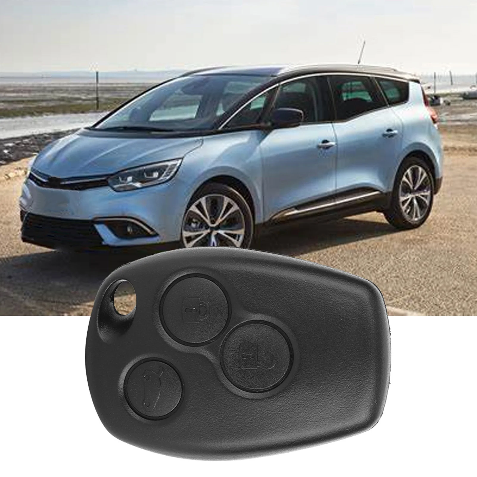 3 Button Car Remote Key Fob Shell Case Fit for  Logan   Fluence  Master  Key Fob Case Key Shell Case