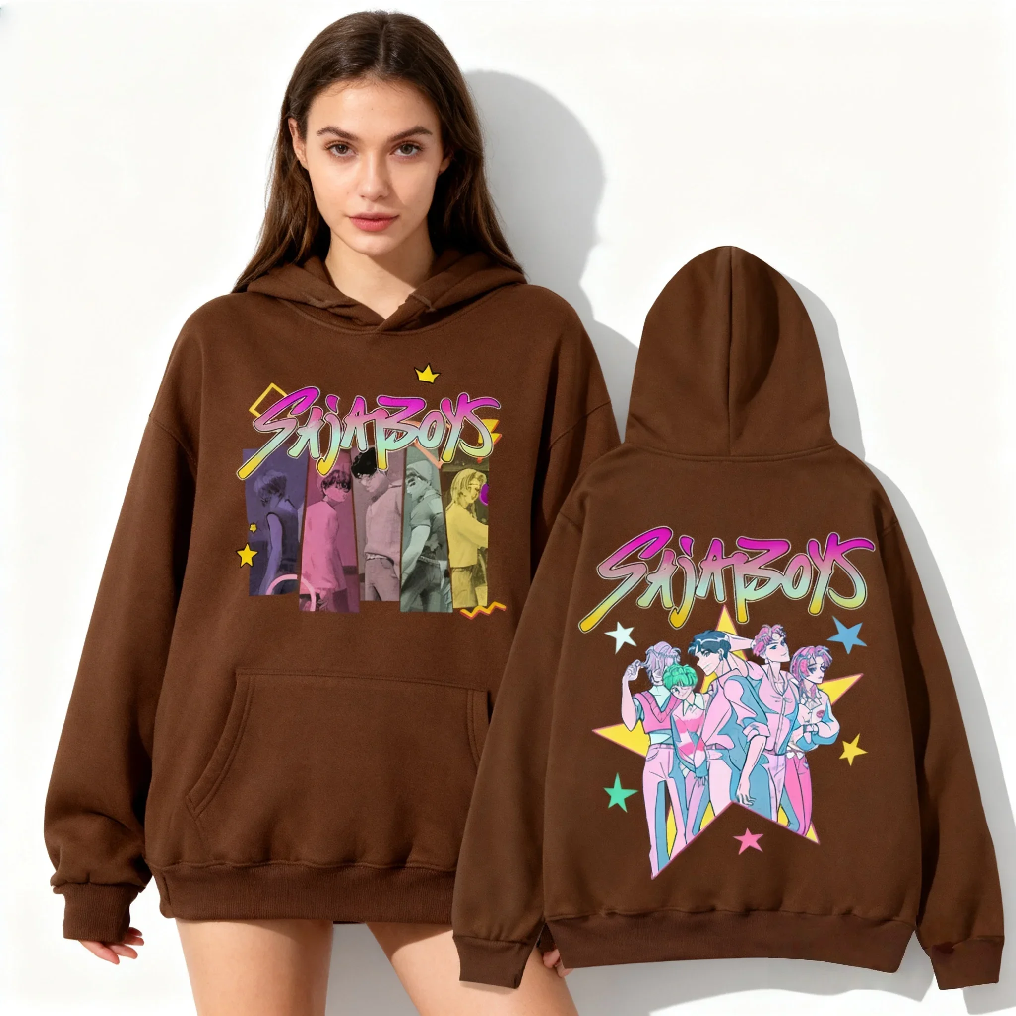 

25/26 Autumn/Winter Oversized Size Hoodie Monster Hunt COS Korean Style American Trendy 3D Printed Large Adult Women's Clothing