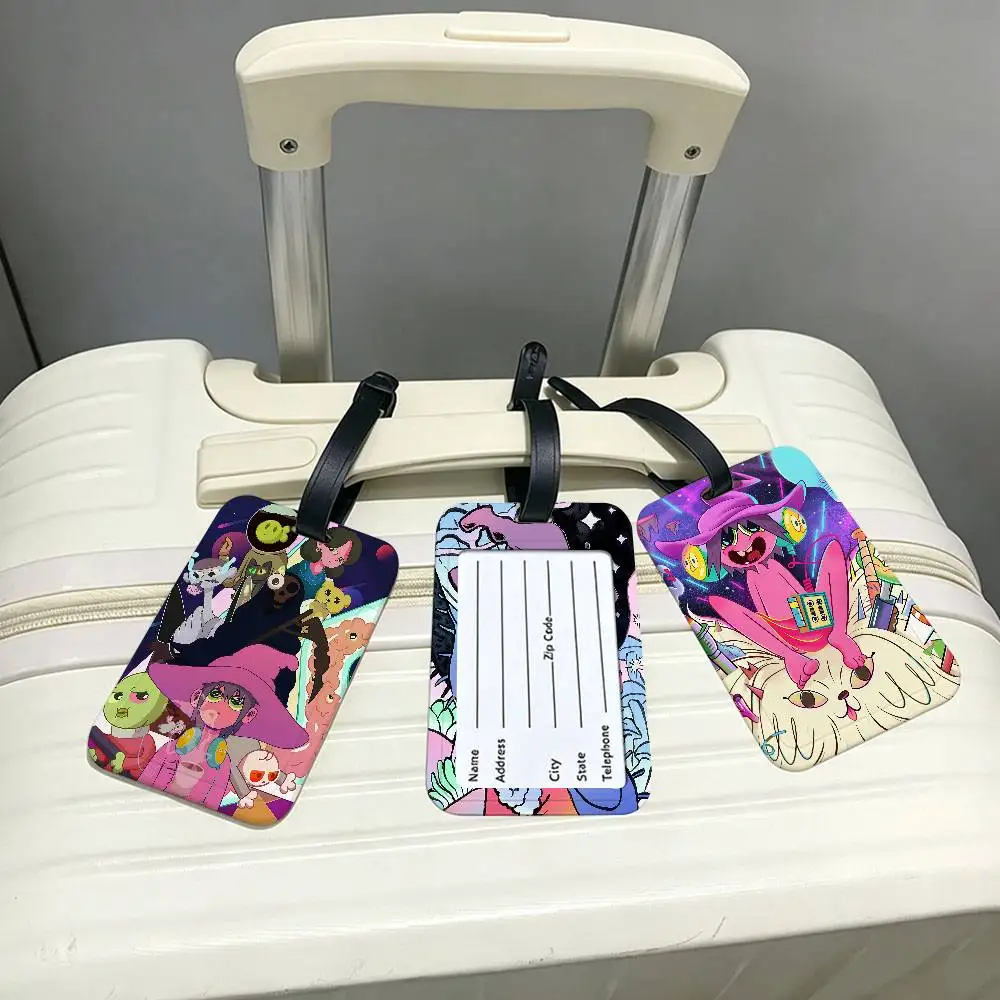 Anime T-The Midnight Gospel PVC Baggage Identification Tag Anti lost Information Card Holder Travel Suitcase Name Tag