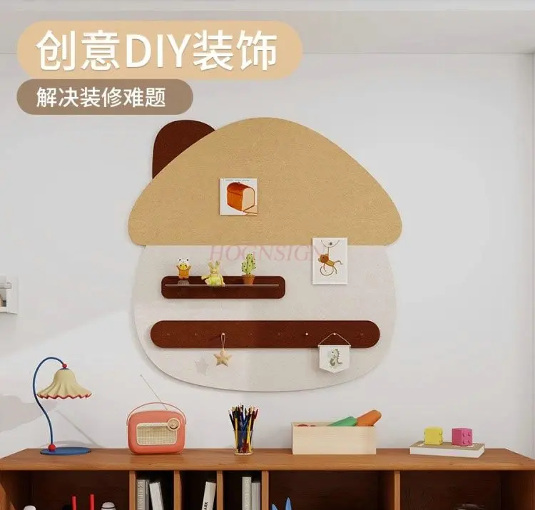 1 個のフェルトフォトウォール、パンチングなし、壁への損傷なし、写真アクセサリーディスプレイボード、かわいい小さな家の壁ステッカー