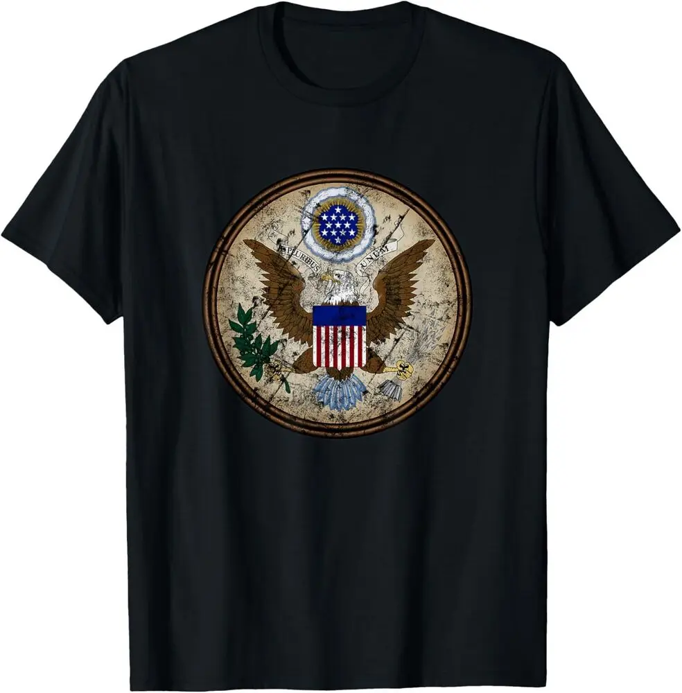 

Usa Coat Of Arms Retro United States Great Seal Patriotic T-Shirt Tees High Quality 100%Cotton Short Sleeve