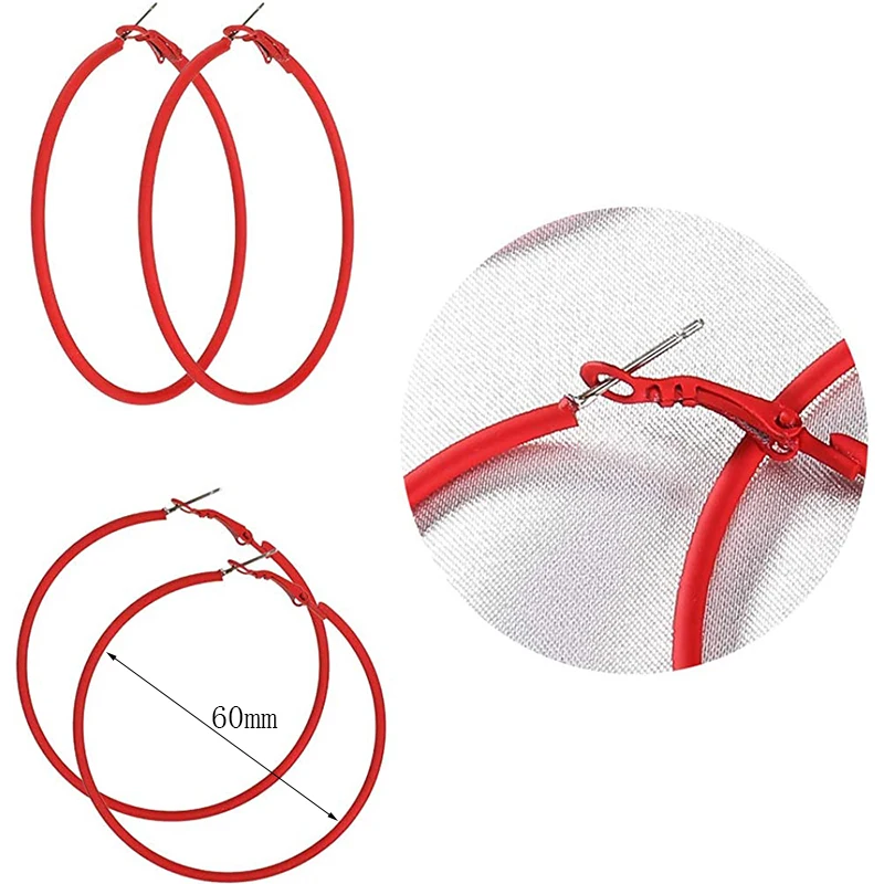 80s vintage grande colorido hoop brincos retro grande doces brincos de néon balançar brincos para mulheres meninas festa de verão jóias