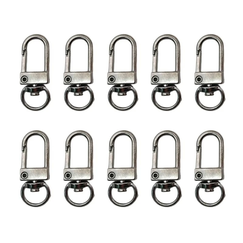 

A3PE 10 Pcs Metal Keychain Hook Clasps Lanyards Snap Hooks Keychain Clips