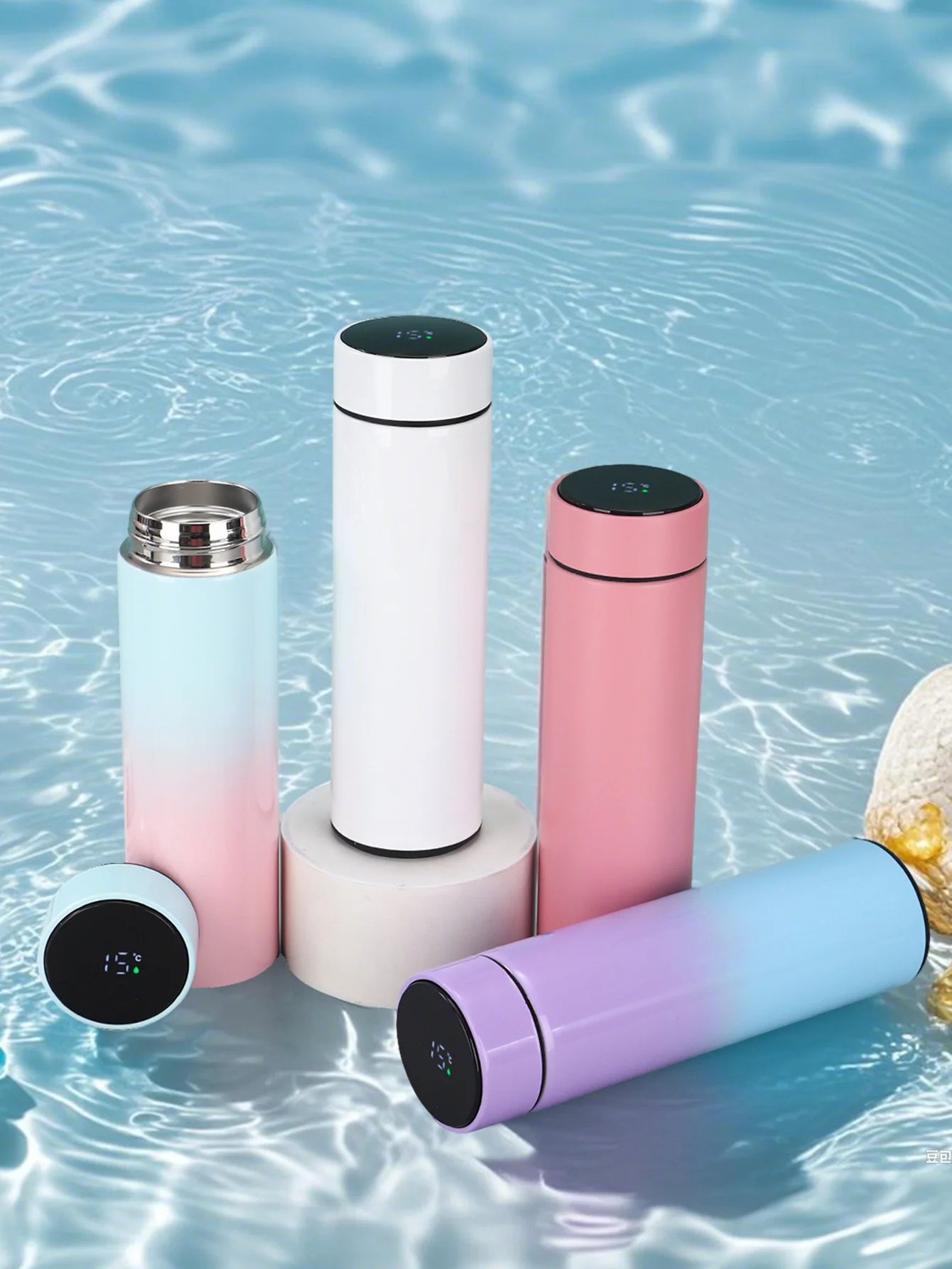 

Изолированная чашка с интеллектуальным дисплеем температуры — 24 часа, сохраняет тепло/холод, нержавеющая сталь 316, герметичная для путешествий и офиса