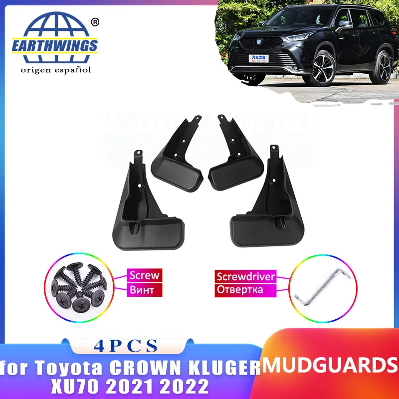 

Mud Flaps for Toyota CROWN KLUGER XU70 2021 2022 Mudguard Fenders Splash Guard Fender Mudguard Car Accessories Front Rear 4 PCS