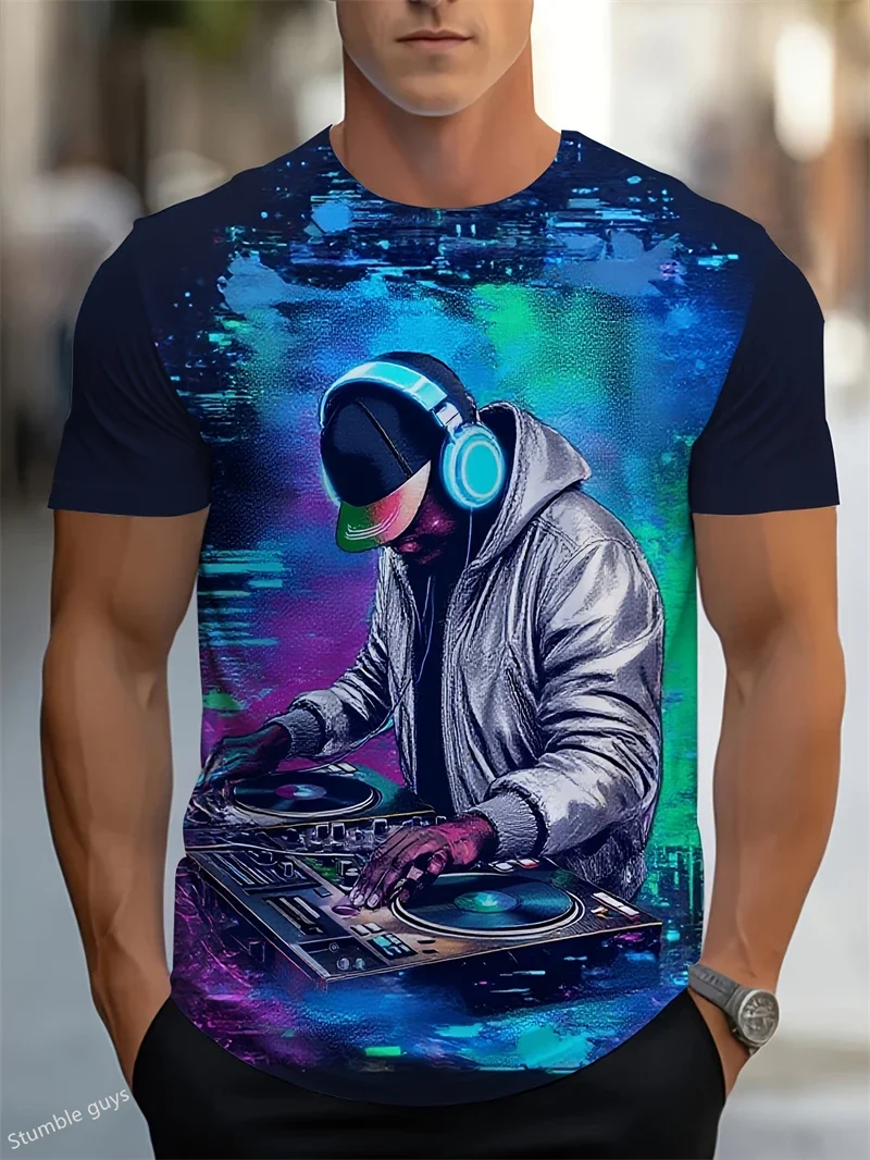Men's Oversized Streetwear Tee Summer Anime Graphic Loose Short Sleeve Comfortable Soft Fashion Sports Jersey