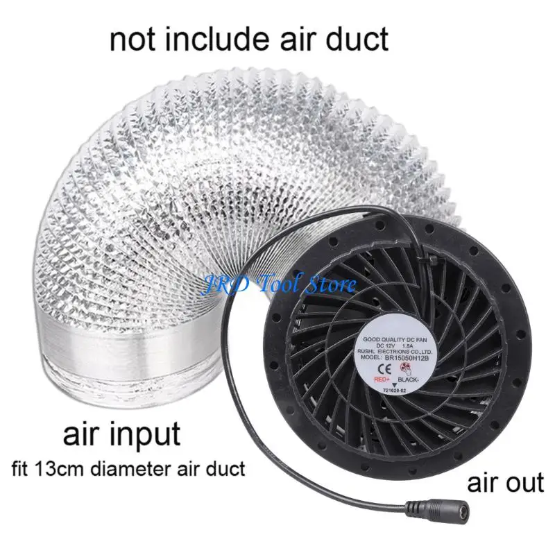 A2UD Easy To Install High Efficiency Duct Ventilation Fan Low Noise 12V For House Kitchen, Quick Air Exchange in Small Spaces