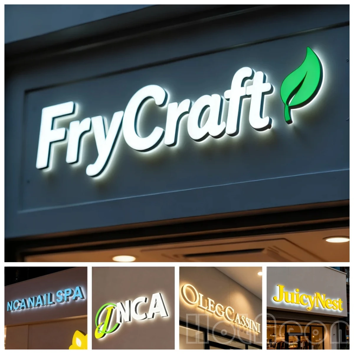 Custom Metal BackLit Sign Illuminated Business Letter Led Light Signage Outdoor Logo Custom Gold Halolit Advertising Signboard
