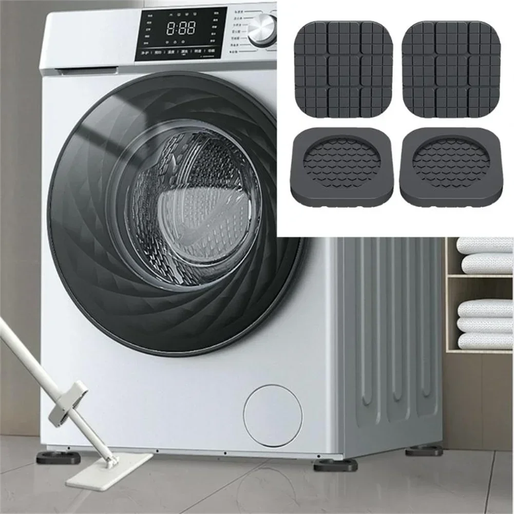 Thick Silicone Anti Slip Feet Pads 4pcs for Washing Machine Refrigerator Heavy Duty Shock Absorption Up to 300kg