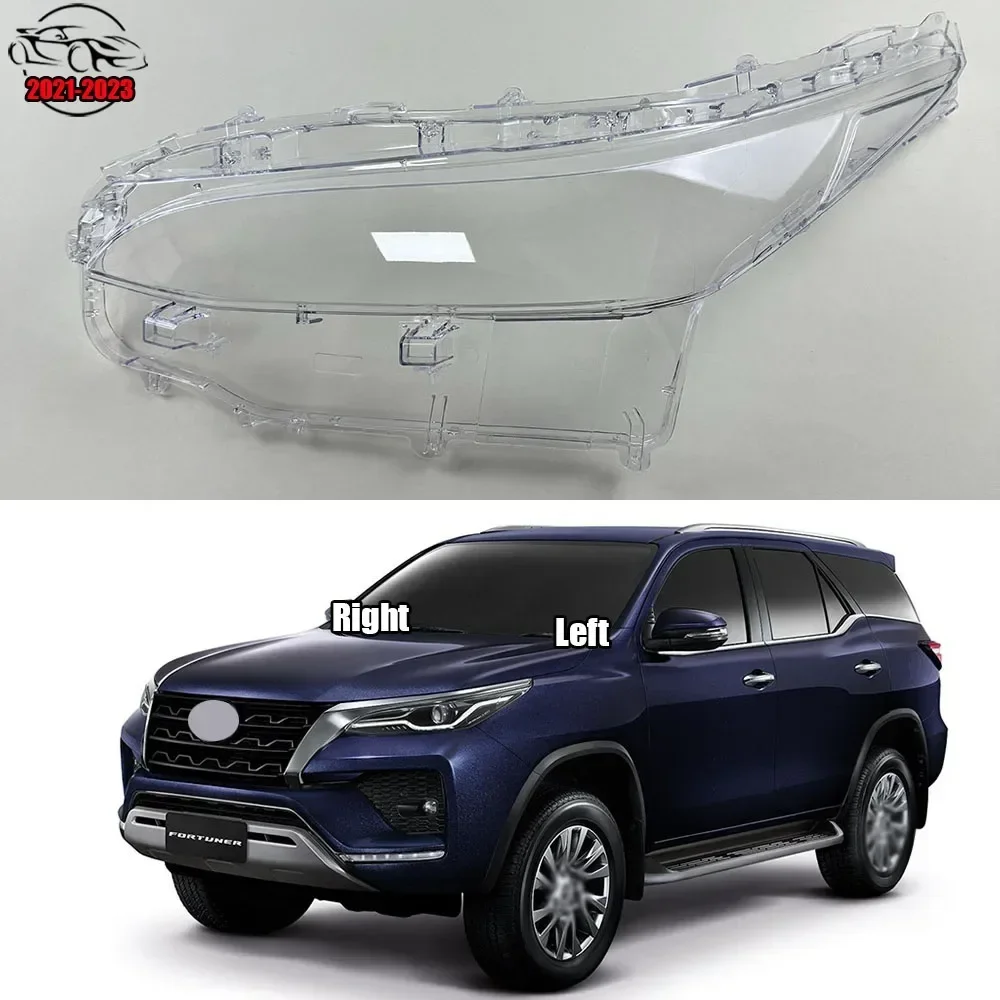 

For Toyota Fortuner 2021 2022 2023 Headlamp Cover Transparent Lamp Shade Headlight Shell Plexiglass Replace Original Lampshade