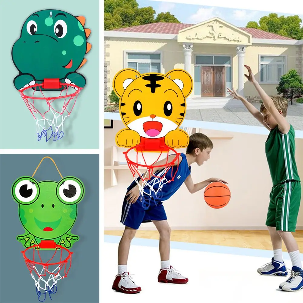 Gifts Outdoor Indoor Parent-child Game For Children Kids Basketball Stand Cartoon Animal Basketball Hoop Kit Toy Sports