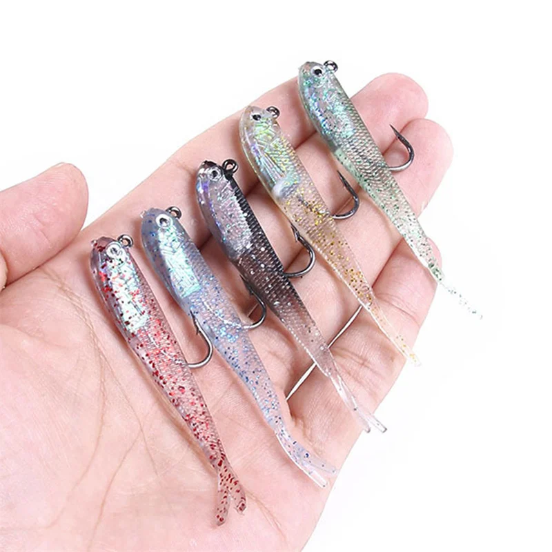 1PC Soft Bait Lure Trolling Holographic Pike River Ocean Fishing Tackle Swimbait Outdoor Fishing Supplies