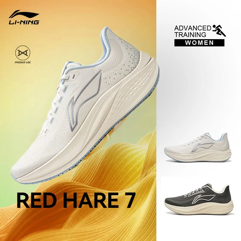 LI-NING RED HARE 7 Women Running Shoes Lining Supporting Stable High Rebound Racing Training Shoes ARPU008