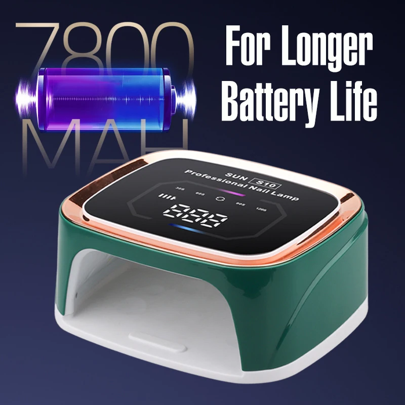 مصباح أظافر جل احترافي للأشعة فوق البنفسجية قابل لإعادة الشحن 168 وات Sun L10 معالجة سريعة لصالونات التجميل المنزلية