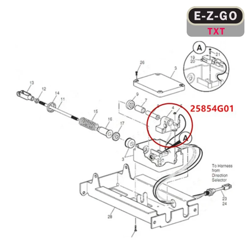 INDUCTIVE THROTTLE SENSOR ITS FOR EZGO TXT DCS PDS GOLF CARTS 1994 UP 25854-G01/25854G01