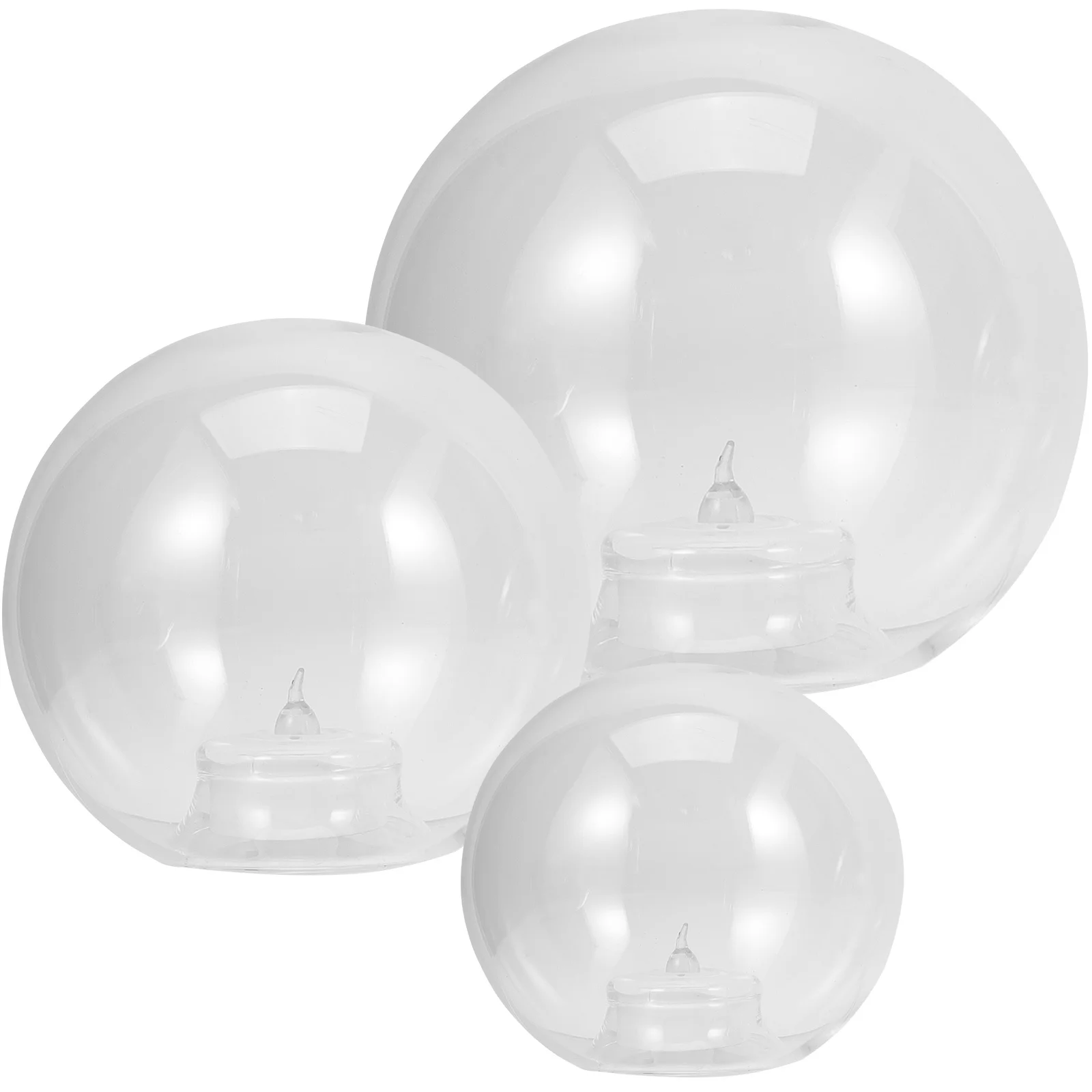 

3pcs Led Lights Flameless Electric Candles Operated For Party Wedding Festival Decoration Table Centerpiece