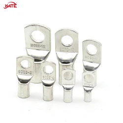 5/10PCS SC10 SC16 SC25 SC35 SC50 SC70 SC95 Terminal 10-95 MM² Cable Lugs Wire Connector Tinned Electrical Solder Lug 10-3/0 AWG