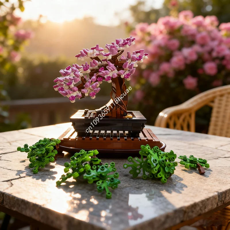 

865 шт. MOC, ветка дерева бонсай, восстановление, создатель модели, здание, рождественский подарок, блоки, сборка, сделай сам, креативные образовательные игрушки, кирпич