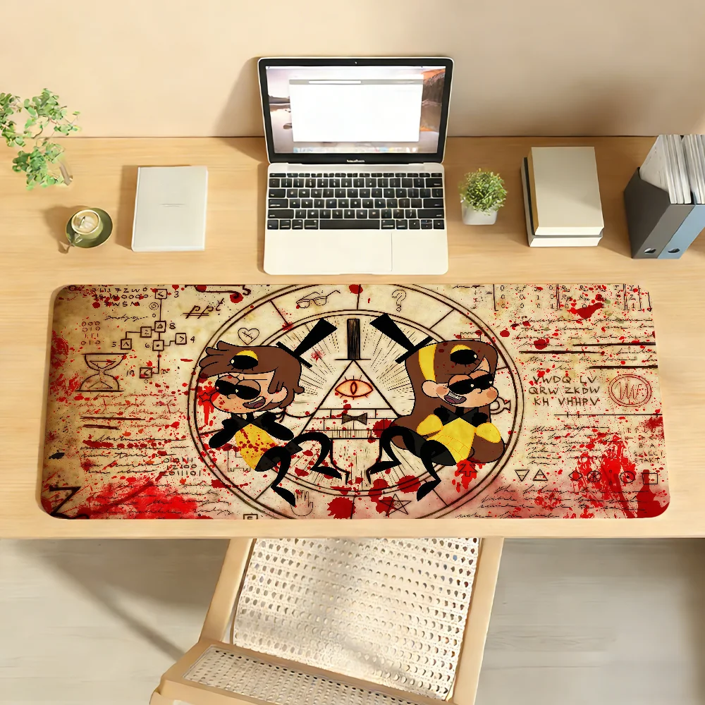 Anime G-Gravity F-Falls Mouse Pad Non-slip Locking Edge DeskMat PC Laptop Accessories Rubber Office Keyboard Game 350x900x3mm