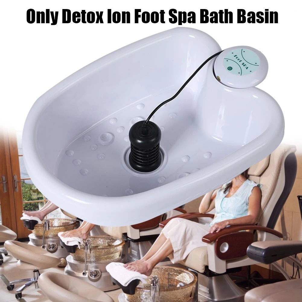 

Only Foot Detox Ionic Basin for Foot Spa Bath Machine Bucket Bathtub Vibration Whirlpool Care Arrays Aqua Tub Basin Accessories