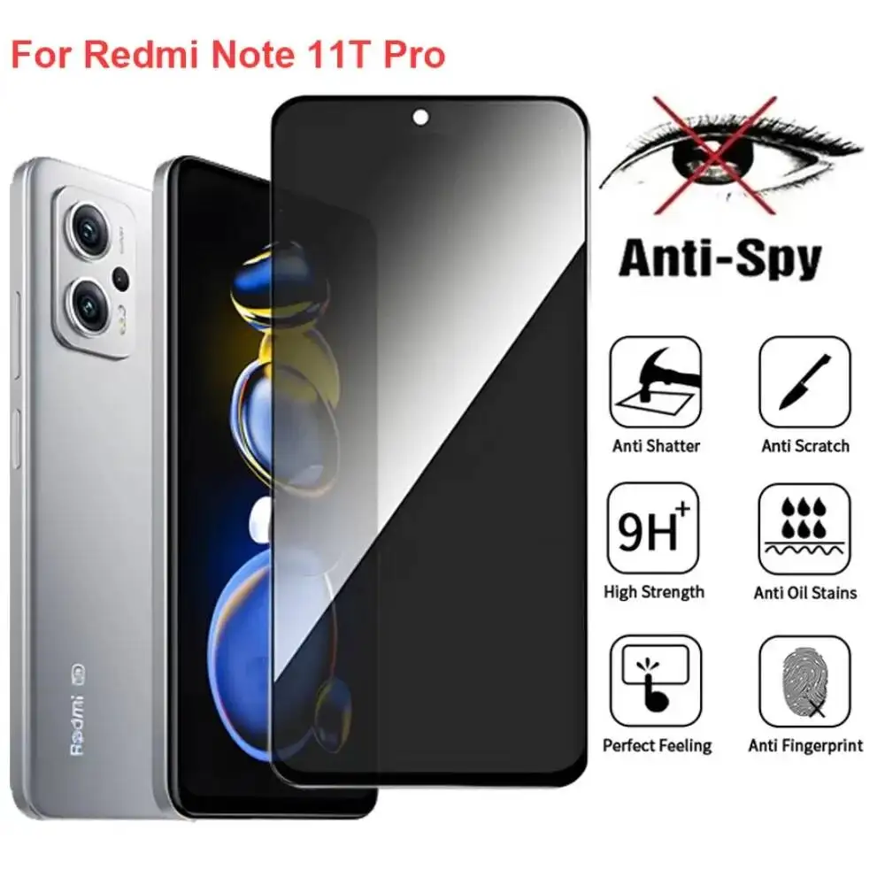 

For Xiaomi Note 11T Anti Spy Privacy Tempered Glass Screen Protector Compatible For Redmi Note11t Pro Phone Film