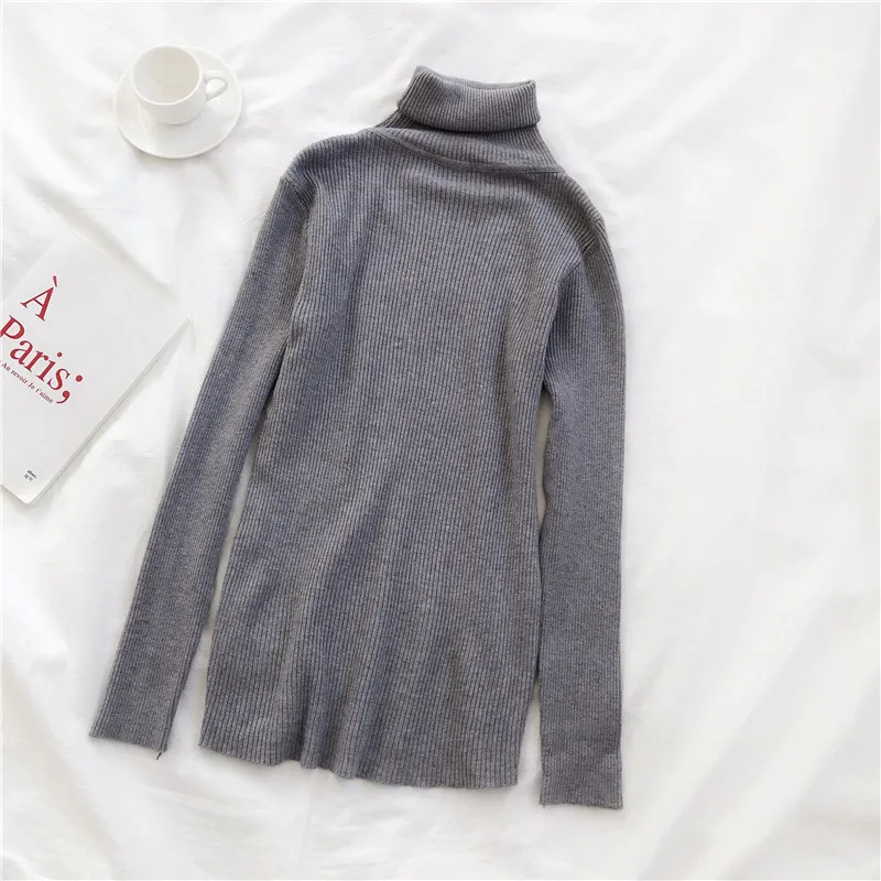 سترة نسائية للخريف والشتاء بلوفرات محبوكة ناعمة على الطراز الكوري سترات أساسية بلون سادة متعددة الاستخدامات للنساء #6