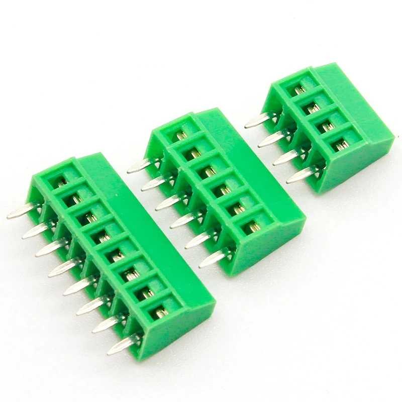 50pcs 2.54MM PCB Universal Screw Terminal Blocks Connector 2/3/4/5/6/7/8/9/10-12 Pin/Poles KF120 Straight Pin Copper