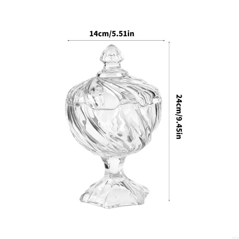 Gläser mit Deckel, Kristall-Süßigkeitsschalen, Schmuckschatulle für Hochzeit, dekorative Süßigkeitenschale, B03E – Detail 6