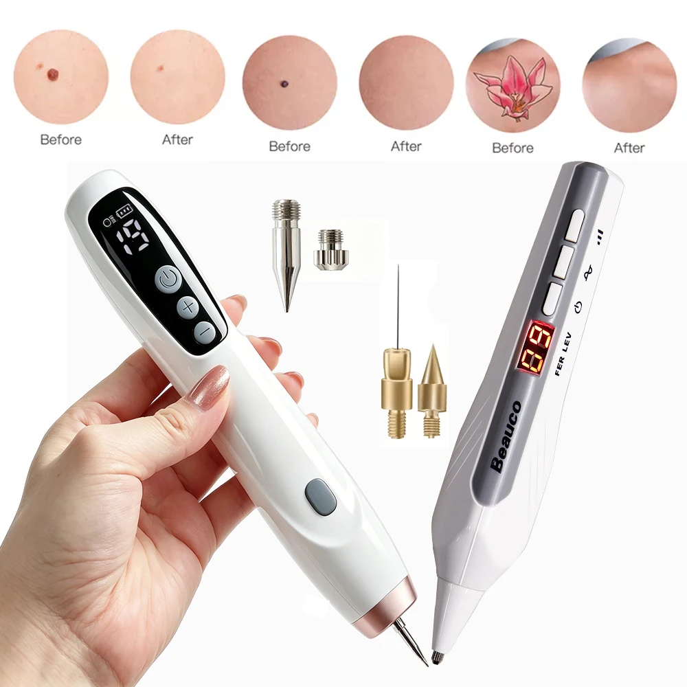 Professionelles 9-Stufen-LCD-Display Fibroblast-Plasma-Pen Augenlidstraffung Hautflecken-Entferner Muttermale Warzenentferner Schönheitsgerät für Zuhause – Detail 1