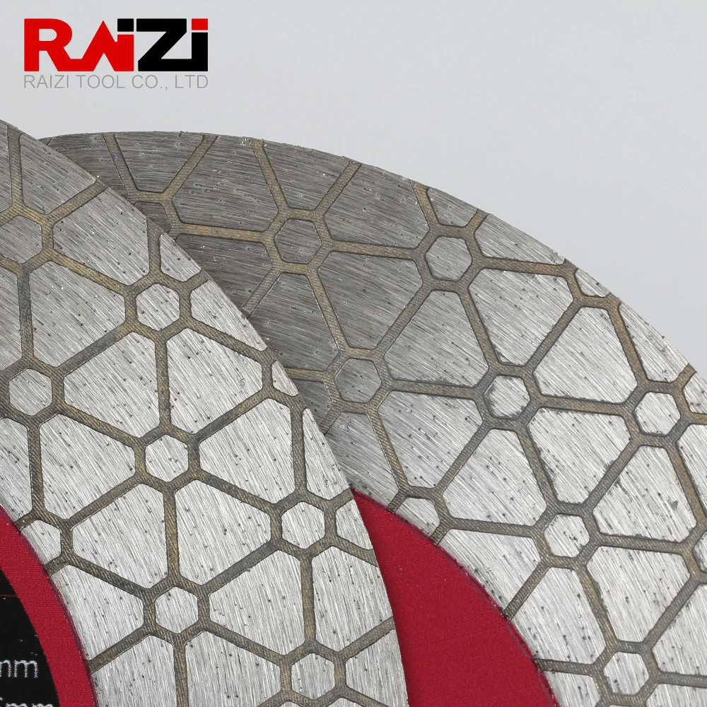 Raizi disco da taglio diamantato X-lock da 125mm per piastrelle in gres porcellanato triangolo in marmo ceramico mola a doppia faccia taglio di piastrelle