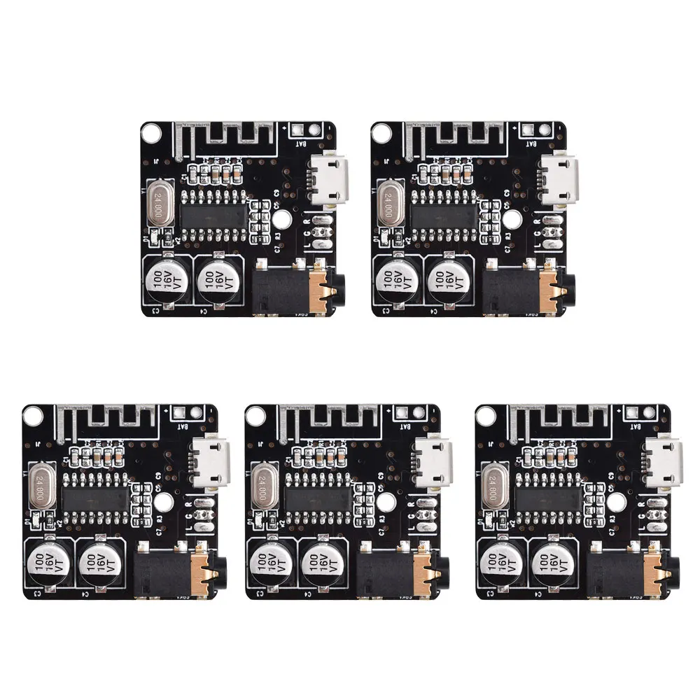 5pcs VHM-314 Audio Receiver Board Bluetooth-compatible 4.1 5.0 mp3 lossless Decoder Board Wireless Stereo Music Module