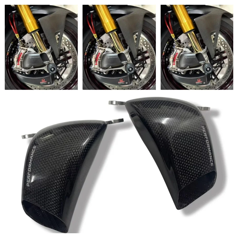 

For DUCATI 1098 1198 848 749 999 748 3K 100％ Carbon Fiber Motorcycle Front Brake Air Duct Caliper Radiator Cover