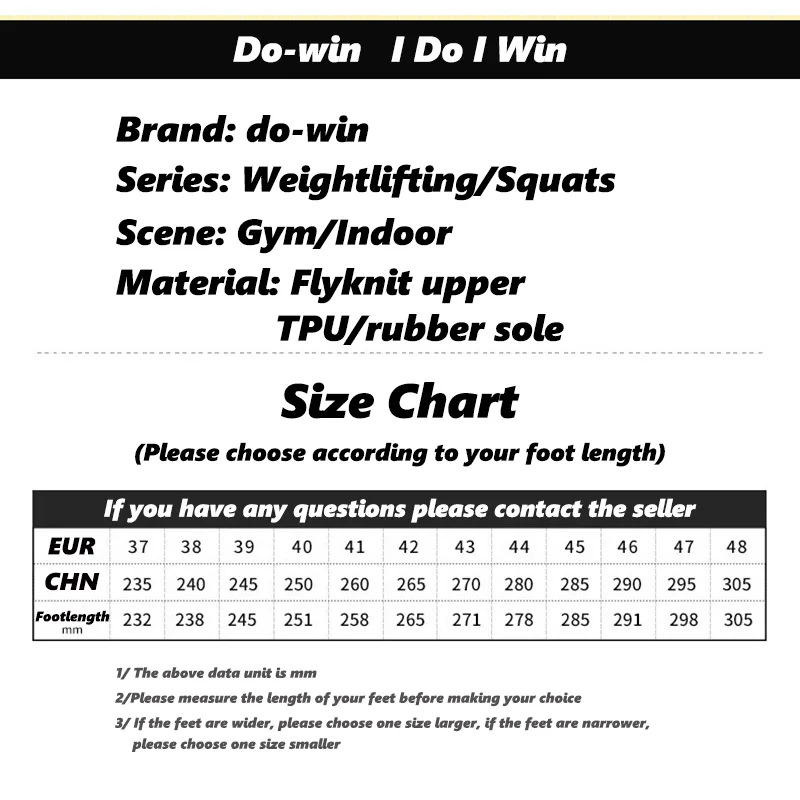 Do-Win ผู้ชายผู้หญิง Pro ยกน้ําหนักรองเท้าขนาด 36-48 ในร่ม Comfort Deep Squat รองเท้าฟิตเนสดึงรองเท้า